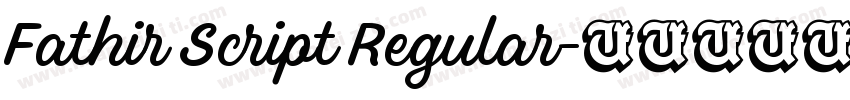 Fathir Script Regular字体转换